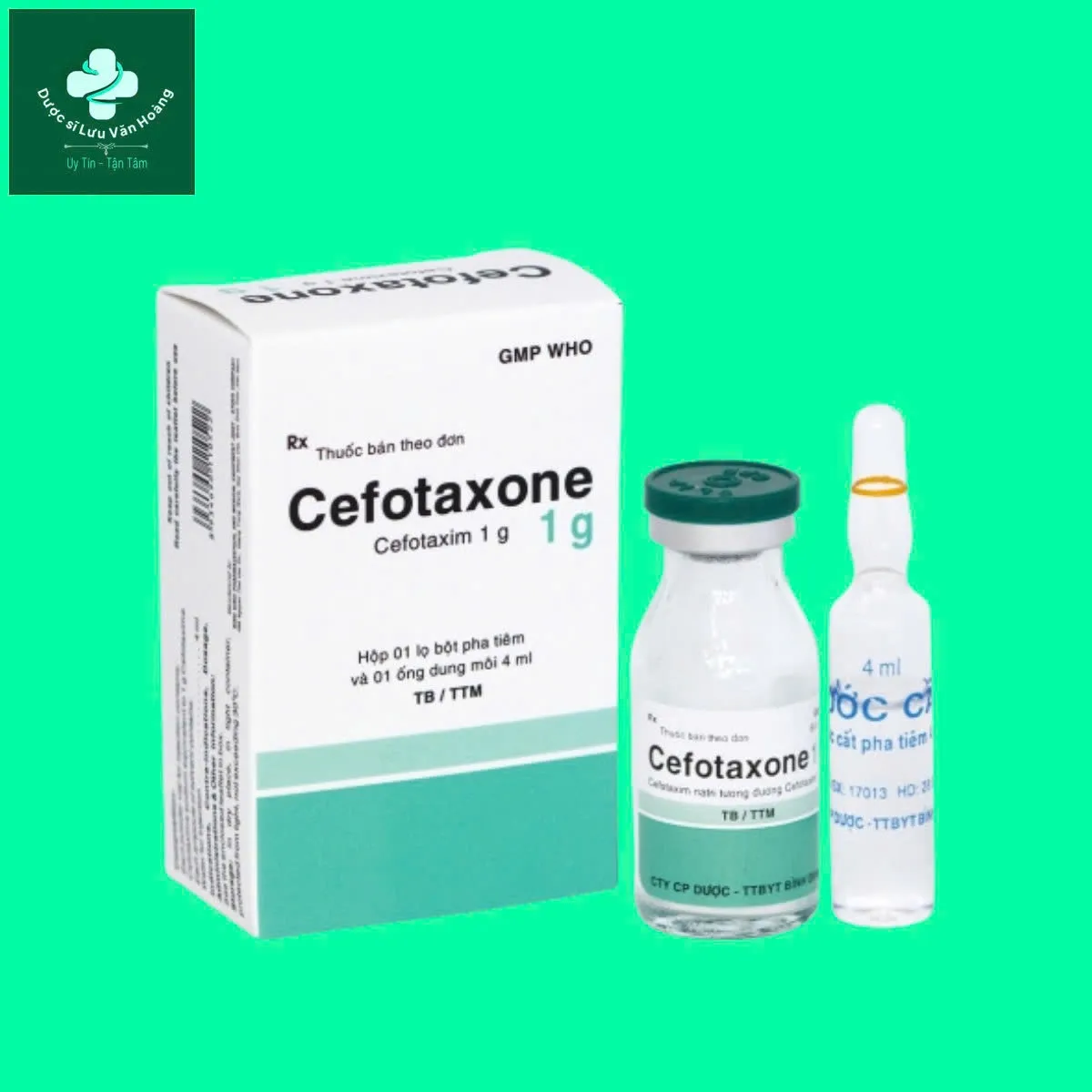 Cefotaxone India (H/1lọ/1g) – Thuốc tiêm kháng sinh trị nhiễm khuẩn hiệu quả